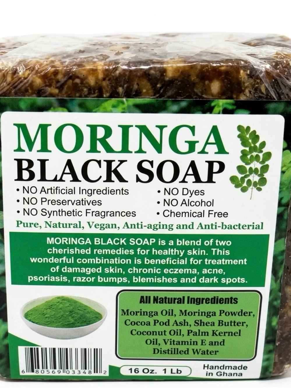 - Natural Black Soap (Green/Brown)